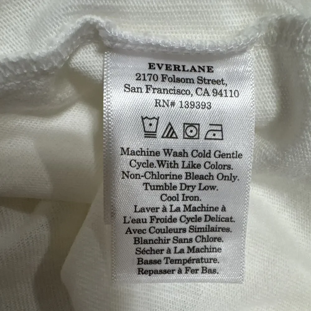 Everlane Mens Organic Cotton Tee White Relaxed Fit XL Basic Casual Minimalist - Picture 8 of 10